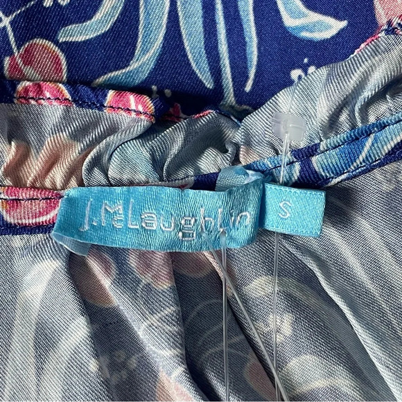J. McLaughlin Blue and Pink Floral Midi Dress - Picture 14 of 16